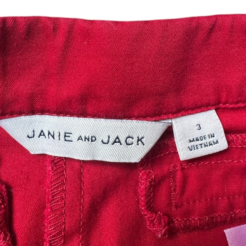 Janie‎ and Jack Toddler Girls Red Paisley Peplum Top and Ruffle Pants Set Size 3